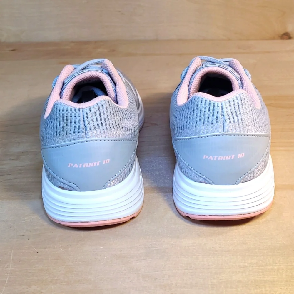 Asics Womens Patriot 10 Mid Grey Frosted Athletic Running Shoes - Picture 7 of 10